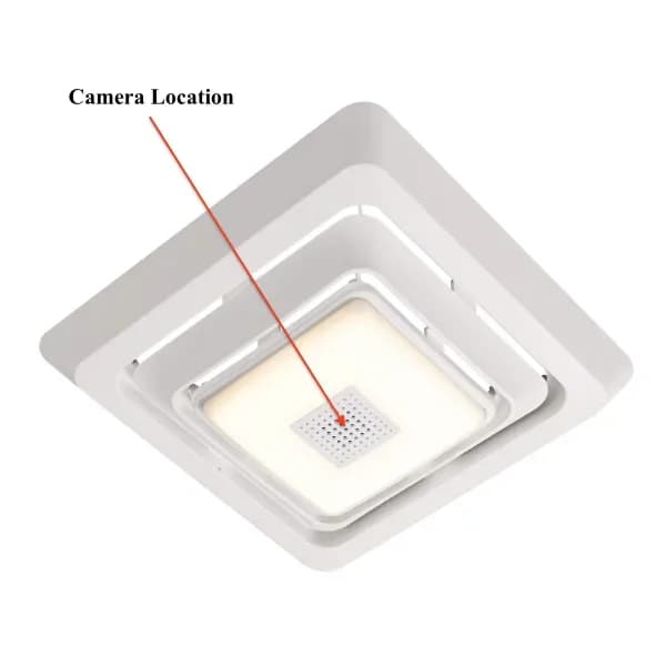 4K UHD Laundry Air Duct Vent Bluetooth Music Light Wifi Camera