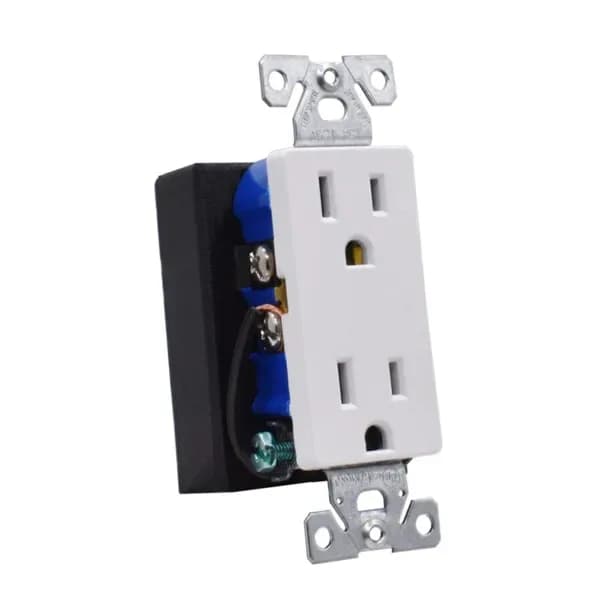 Rectangular Hardwired Décor Receptacle Outlet Plug With Wifi 4K UHD Camera