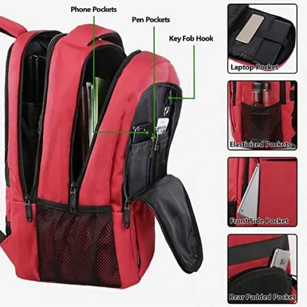 Bulletproof 11 X 14 Armored Level IIIA Ballistic Travel Laptop Backpack (Red)