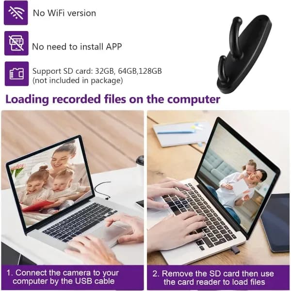 Door Hook Hanger With 1080P HD Camera