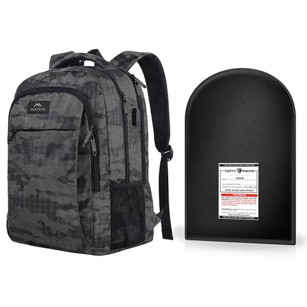 Military Tactical Camo 11″ X 14″ LEVEL IIIA Bulletproof Backpack Ballistic Shield