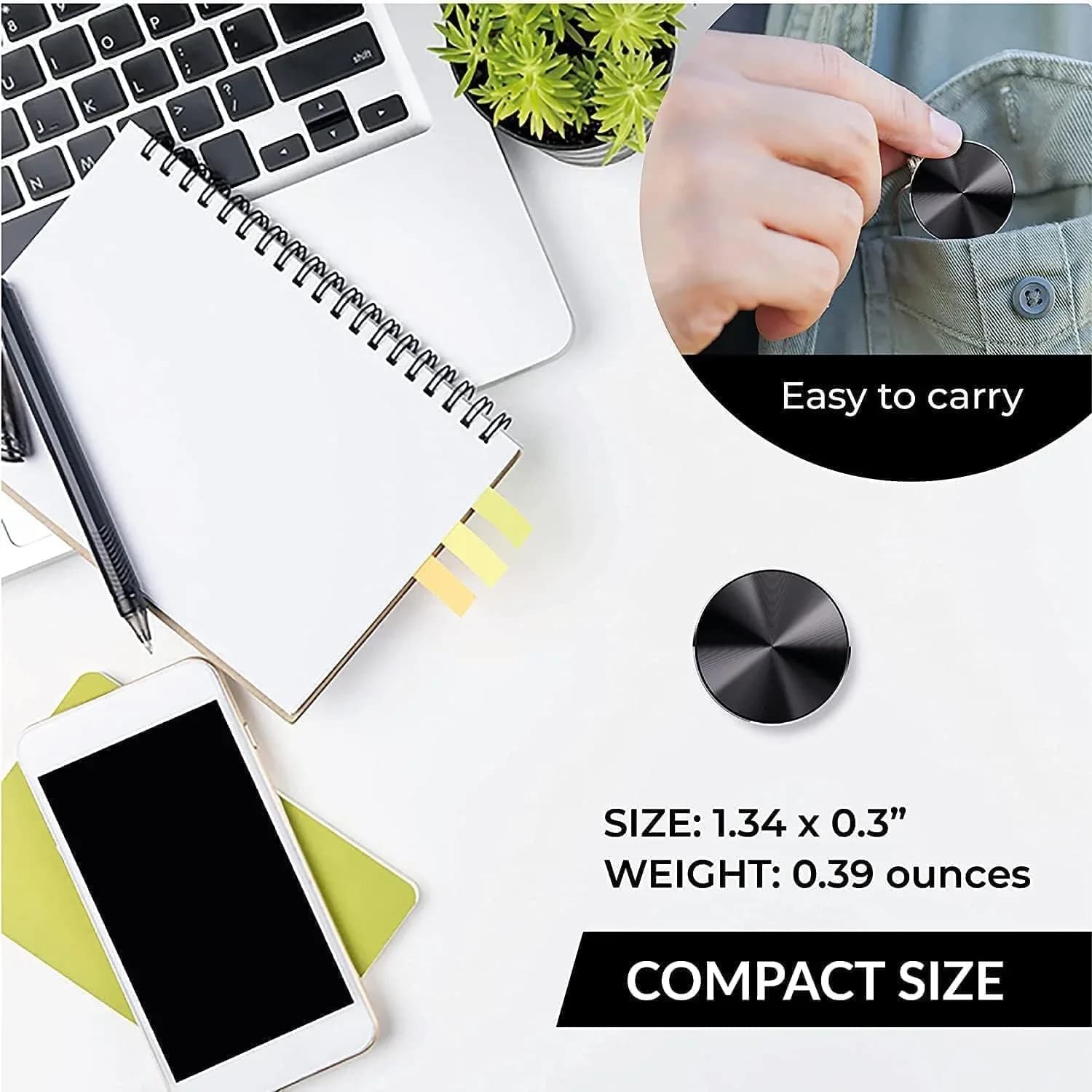 Magnetic 250 Hour Audio Miniature Voice Activated Recorder