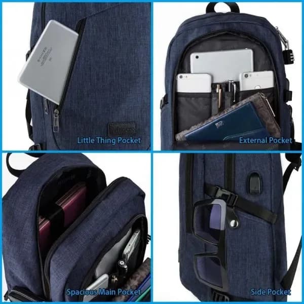 Bulletproof 11 X 14 Armored Level IIIA Ballistic Travel Laptop Backpack (Blue)