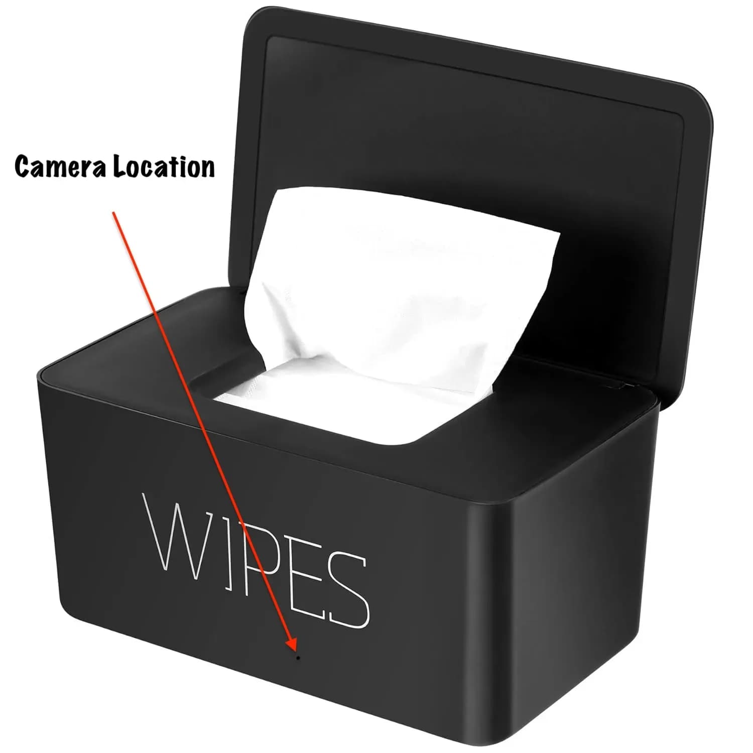 Sanitizing Wipes Dispenser Box With 4K UHD Wifi Nanny Camera