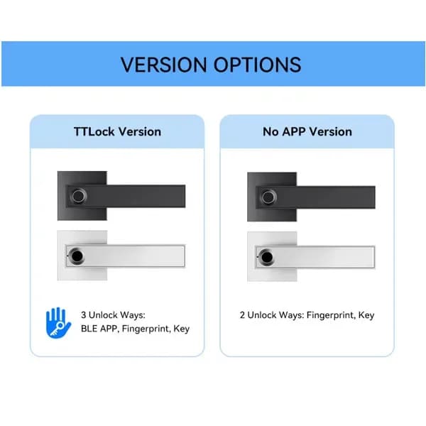 Wifi Bluetooth Fingerprint Smart Door Lock Lever Handle