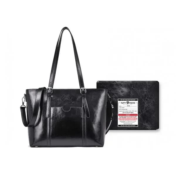 Womens 11″ X 14″ Leather Laptop Bulletproof Tote Level IIIA Ballistics Shield